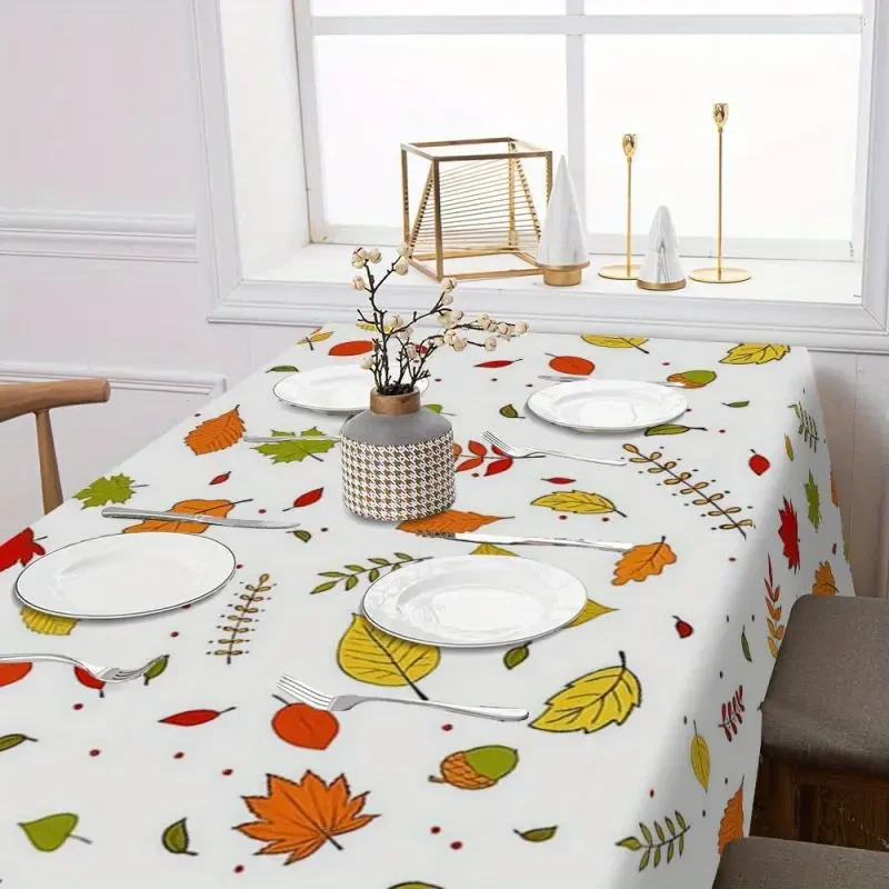 Thanksgiving Celebration Tablecloth - Featuring Turkey And Pumpkin Designs