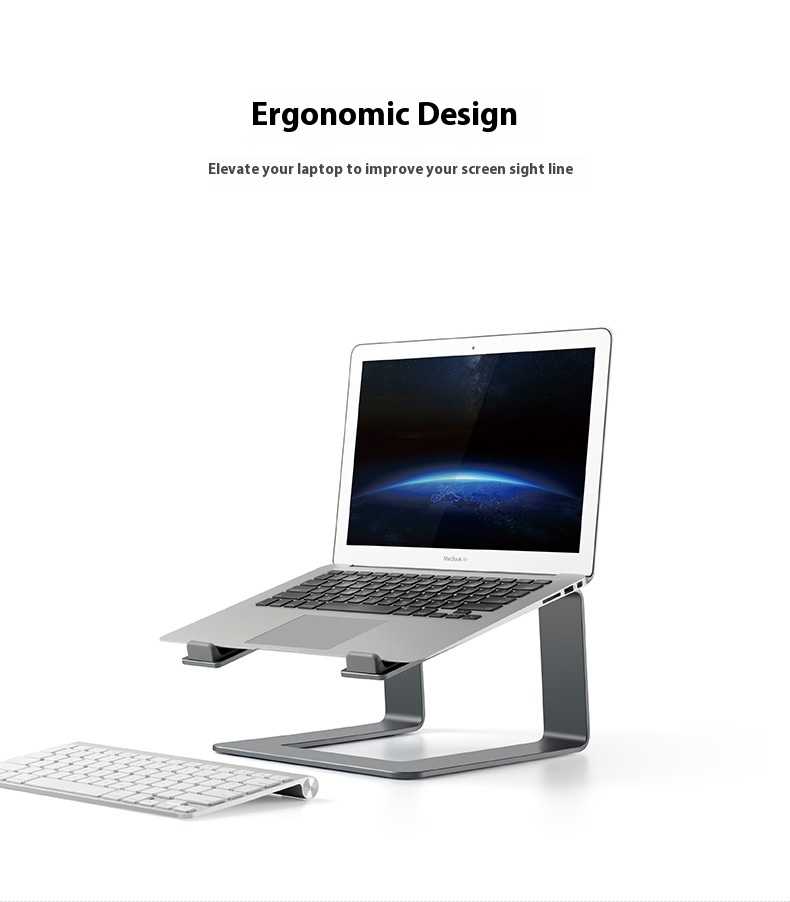 Laptop Aluminum Alloy Base Plate Desktop Riser