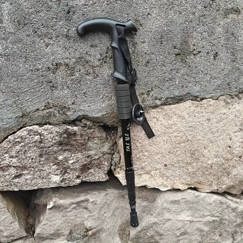 Ultra-Light Adjustable Trekking Pole with Ergonomic T-Handle & Anti-Shock System