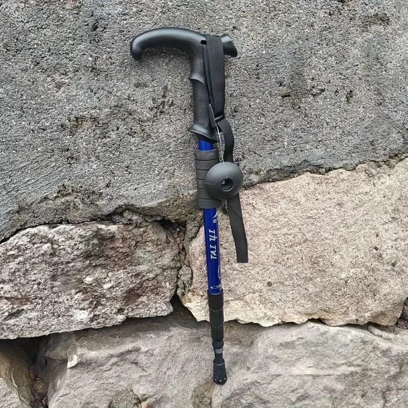 Ultra-Light Adjustable Trekking Pole with Ergonomic T-Handle & Anti-Shock System