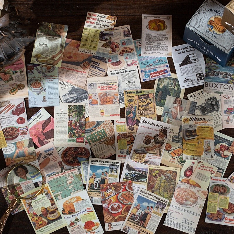 Retro Note Large Capacity Boxed Material Stickers