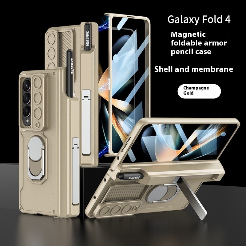 Folding Hinge Phone Case Magnetic Bracket Protective Sleeve