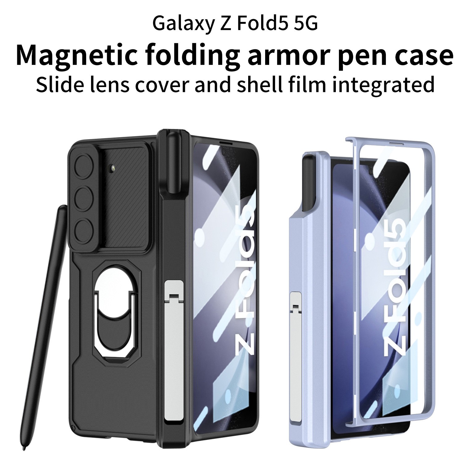 Folding Hinge Phone Case Magnetic Bracket Protective Sleeve