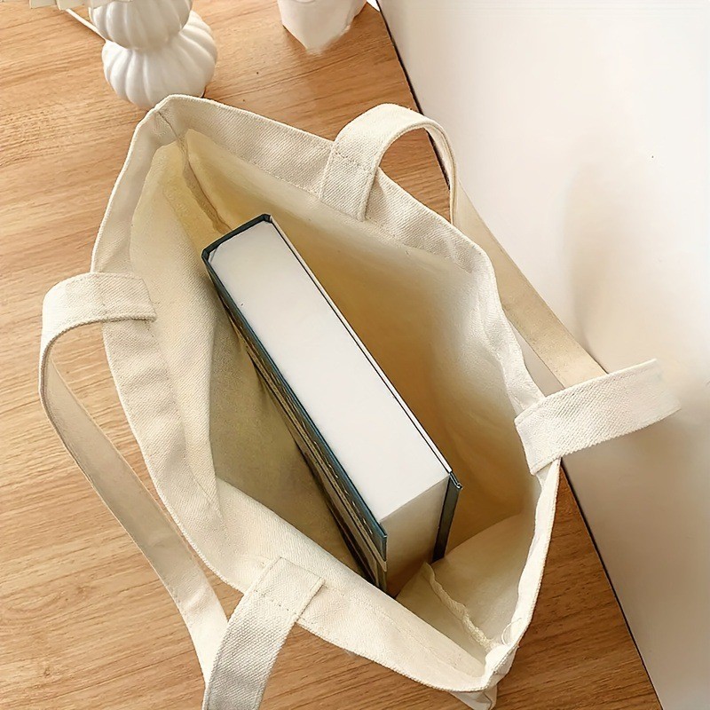 Fashion Durable One Shoulder Cat And Book Large Capacity Canvas Bag