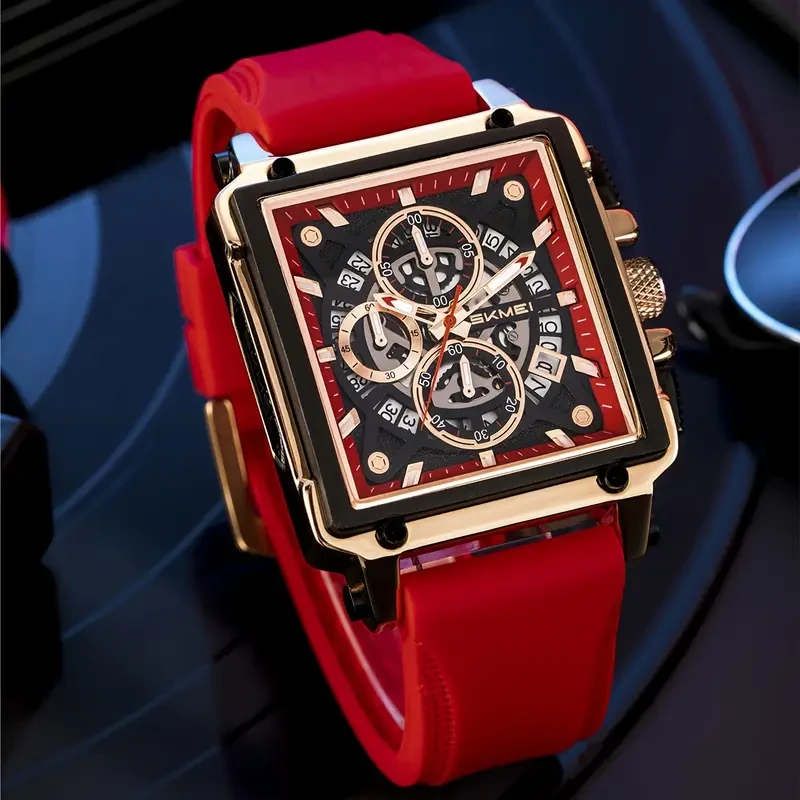 SKMEI Men's Fashion Quartz Watch with Creative Tape Design