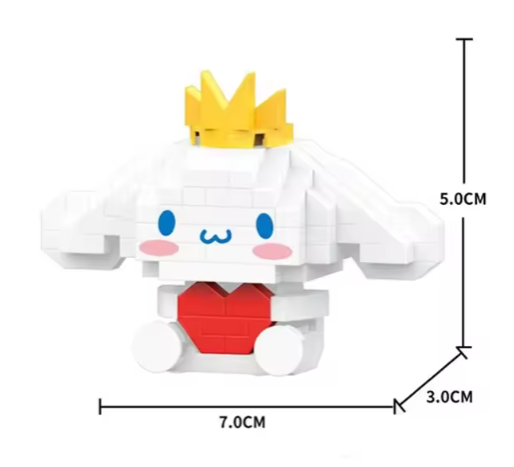 Sanrio Anime Hello Kitty My Melody Cinnamoroll Pompompurin Kuromi Friends Building Blocks Bricks Girl Children Kid Toy Gift Set