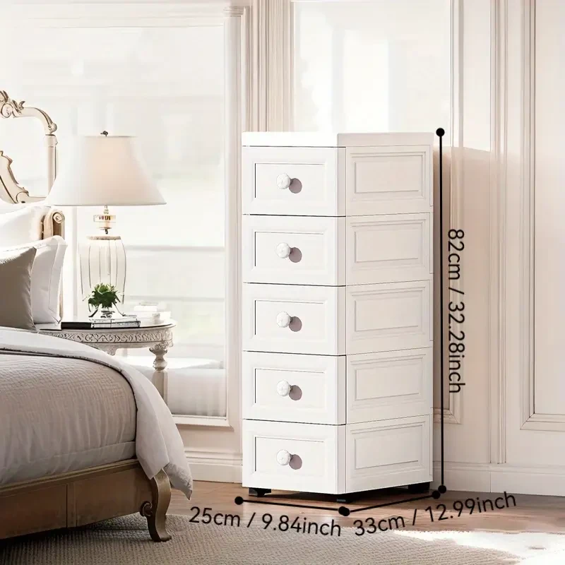 Compact 4-Drawer Storage Cabinet