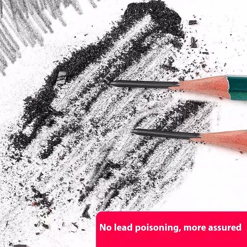 Green Rod Pencil 2B Sketch HB Painting Student Stationery