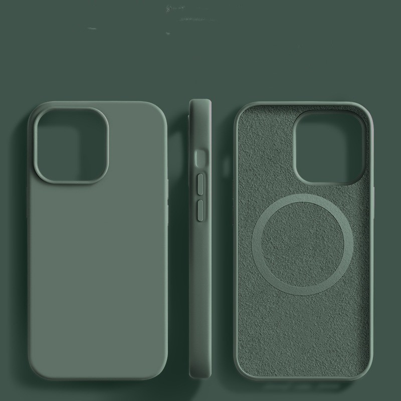 Liquid Silicone Phone Case Magnetic Skin-absorbing Protective Cover