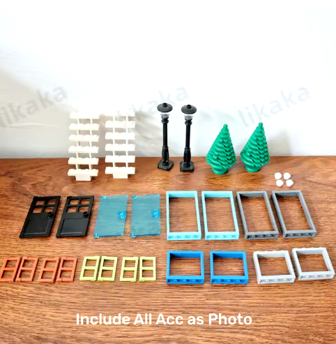 City Friends Door Window Set Building Blocks Compatible Classic House Architecture Blocks Parts MOC Bricks DIY Toys for Kids