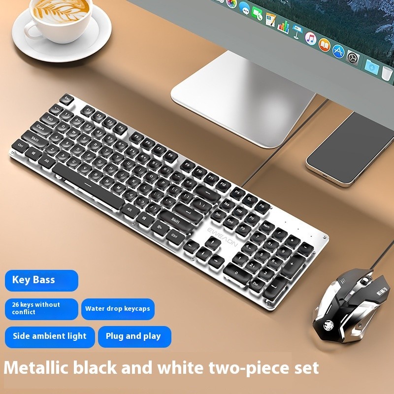 Button Mute Keyboard Wired Comfort Mechanical Feeling Suit