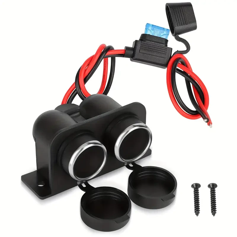 12V Blade Fuse Car Plug Socket with Dual Outlet