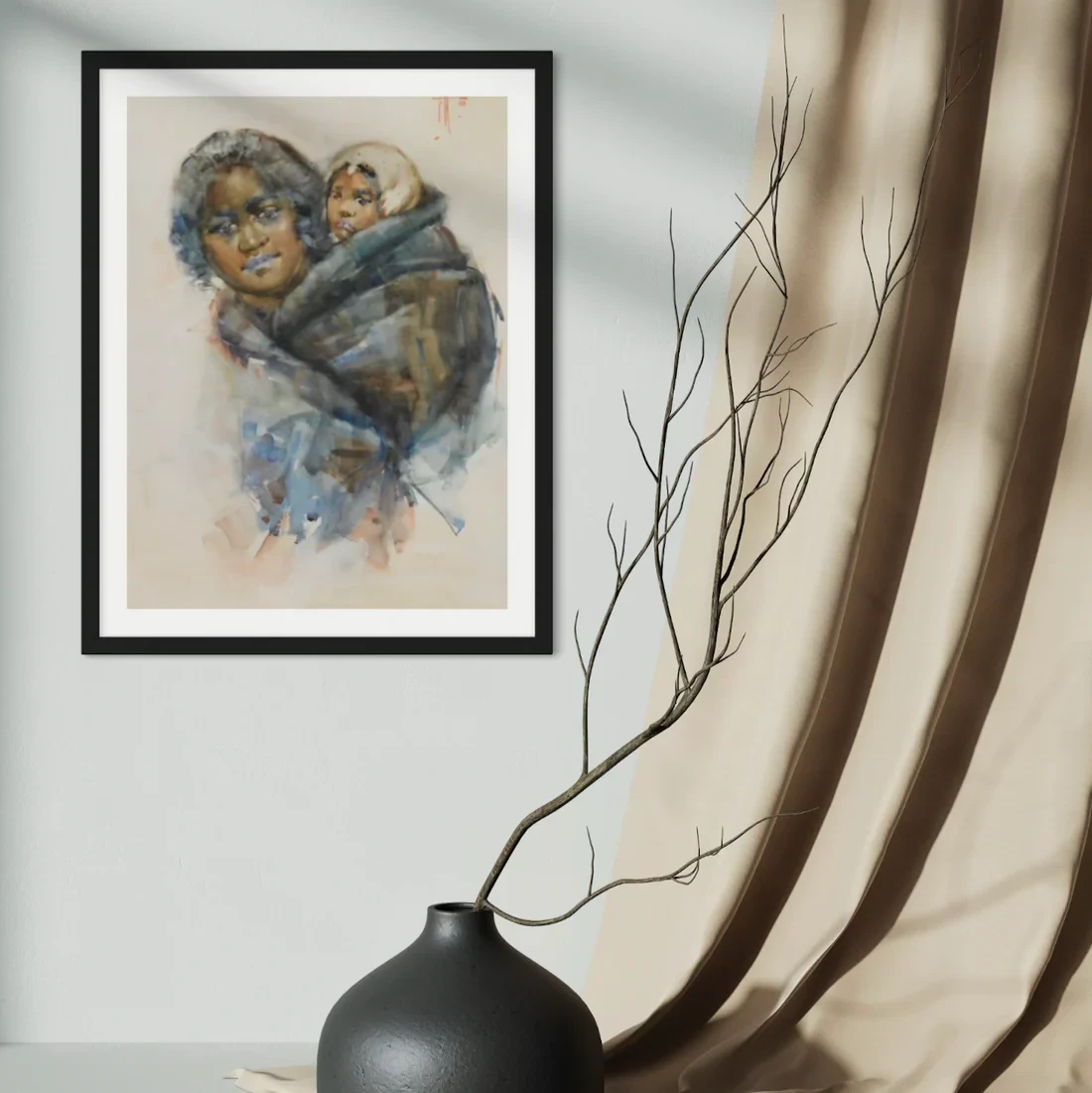 Frances Hodgkins - Print - Maori Woman and Child