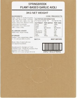 Aioli Garlic Plant Based