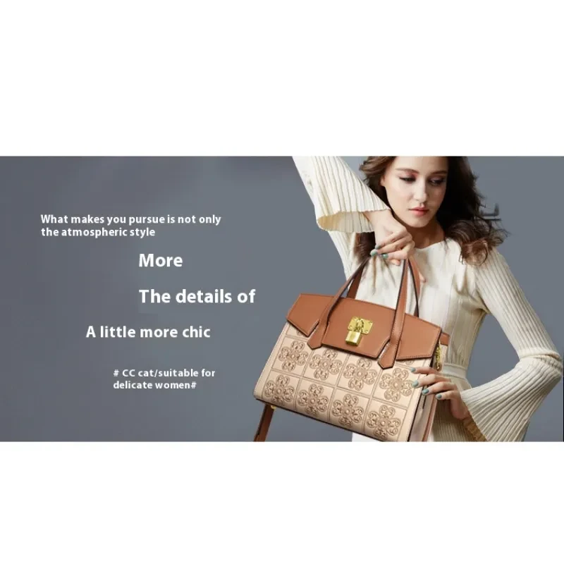 Embroidered Bag Large Capacity High-grade Light Luxury One-shoulder Portable