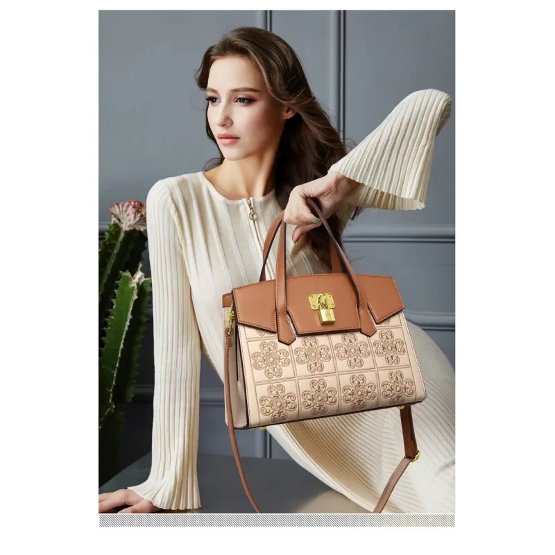 Embroidered Bag Large Capacity High-grade Light Luxury One-shoulder Portable