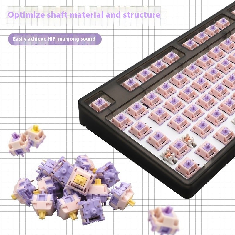 Princess Axis Linear Paragraph Double Band Spring Mechanical Keyboard Shaft Body Customized Accessories