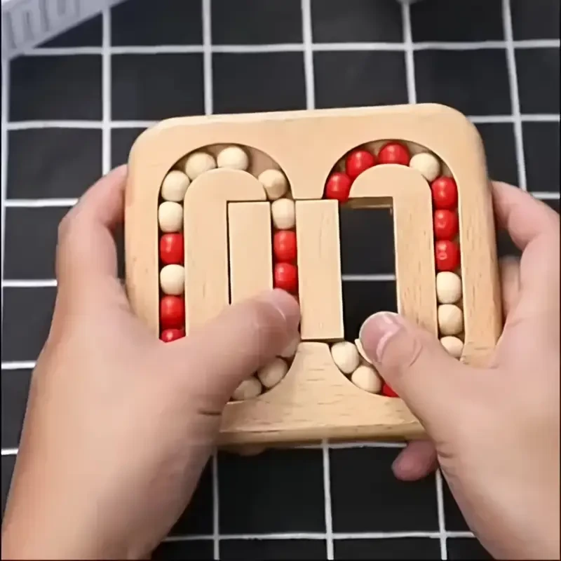Khaki Creative Brain Teaser Wooden Maze Puzzle Game