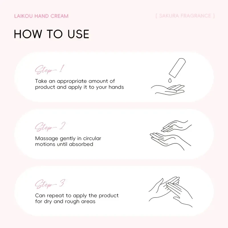 LAIKOU 20pcs Japan Sakura Hand Cream