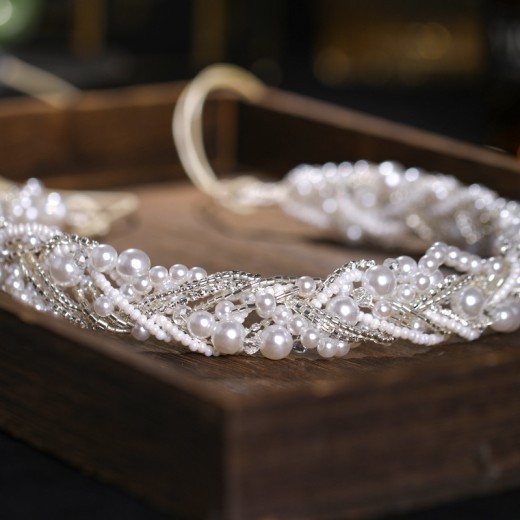 Bridal Headband Wedding Dress Women Headband Handmade