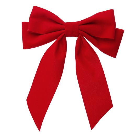 Big Bow Black Red Daze Streamer Hairpin