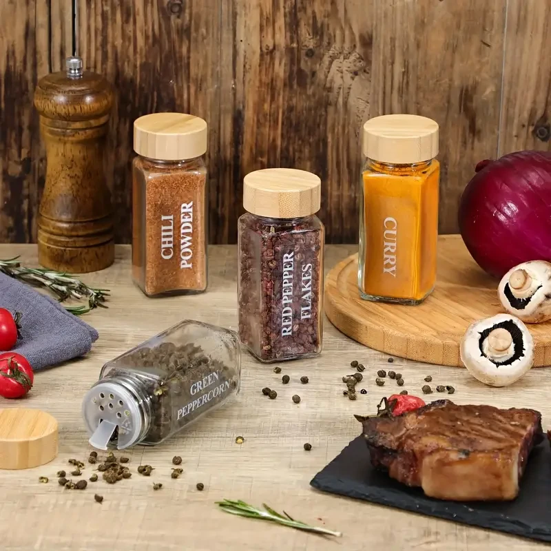 12pcs LDQ Glass Spice Jars