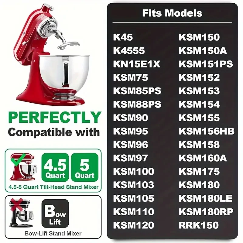 K45DH Dough Hook for Kitchenaid Stand Mixer