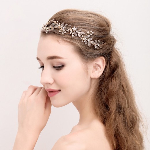 Vintage Gold Bridal Crown Hair Accessories