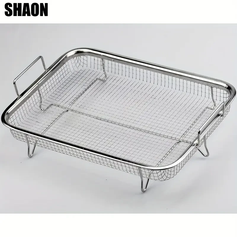 SHAON 1pc stainless steel frying basket holder