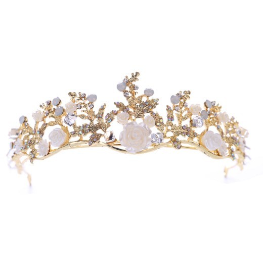 Fashion Ladies Alloy Flower Crown Headband