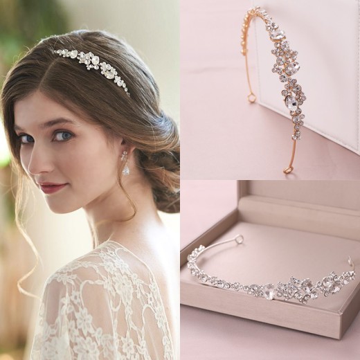 Women's Fashion Rhinestone Hair Hoop Crown