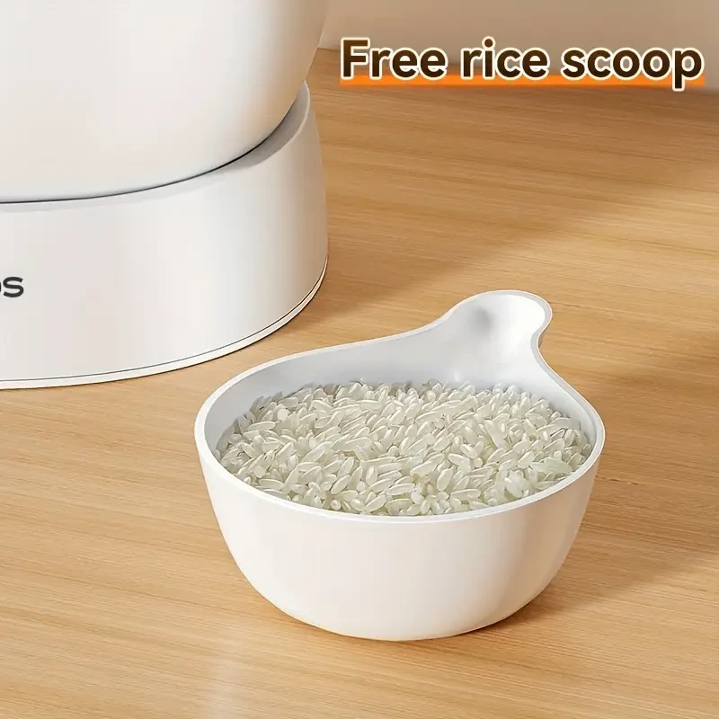 JOYBOS 5.9KG Gravity-Fed Rice Storage Container with Rotating Dispenser