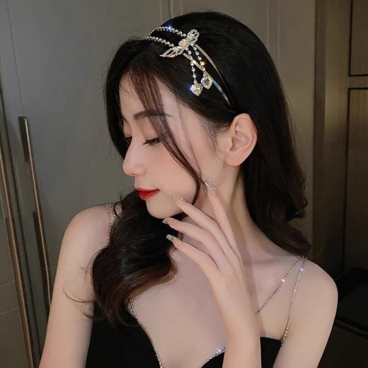 Hollow Butterfly Rhinestone Headband Fairy