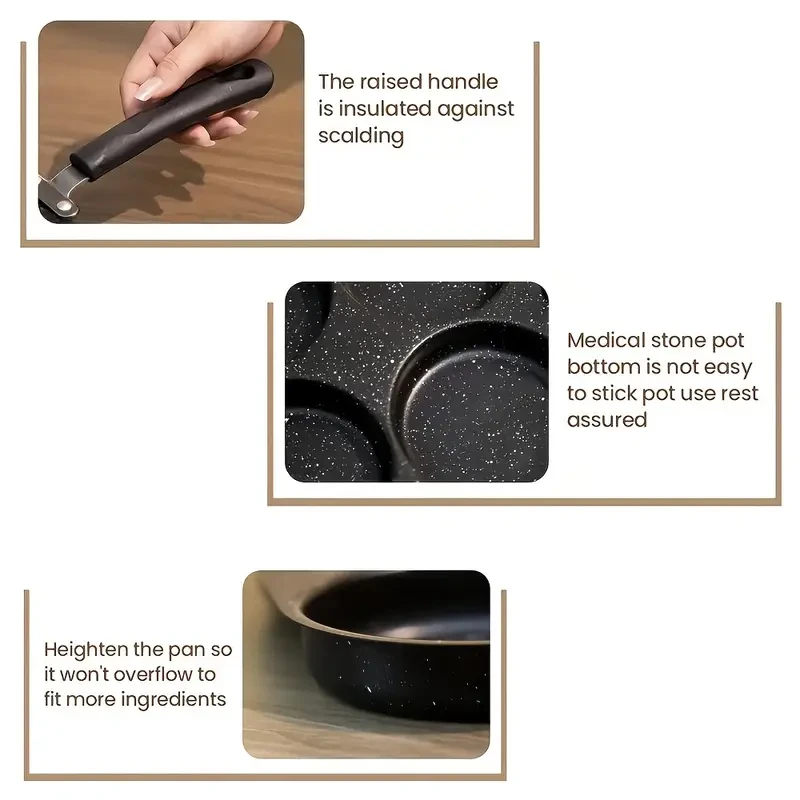 Non-Stick Cast Iron Egg Frying Pan