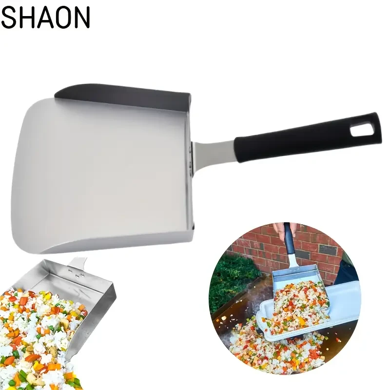 SHAON Extra Large Stainless Steel Food Mover with Flat Bottom
