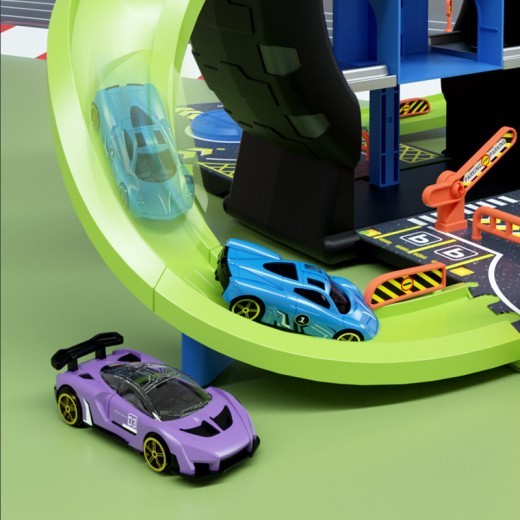 Children's Tire Track Parking Lot Education Baby Alloy Car Toy Gift