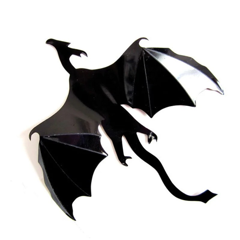 7Pcs/Set Fantasy Halloween Fun Wall Sticker - 3D Dragon Wall Art for Kids Rooms