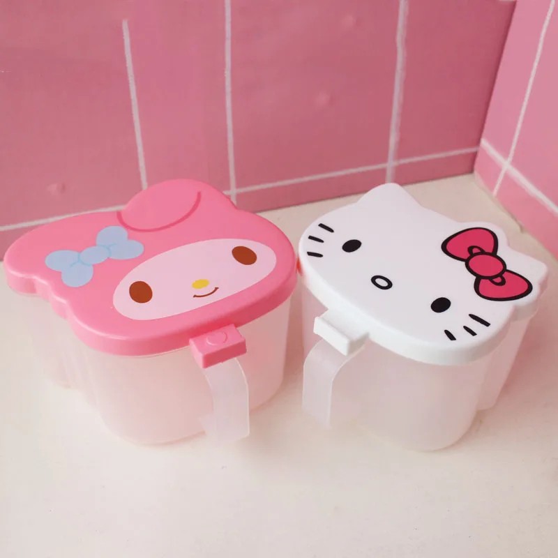 Sanrio Seasoning Jar - Anime Hello Kitty & My Melody Cute Spice Box with Spoon