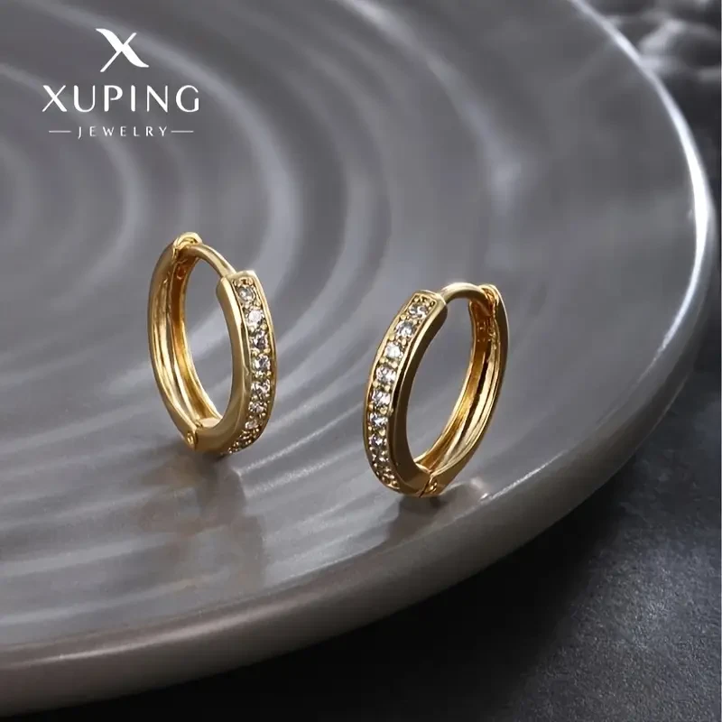 Pair of XUPING JEWELRY Women's Elegant Golden