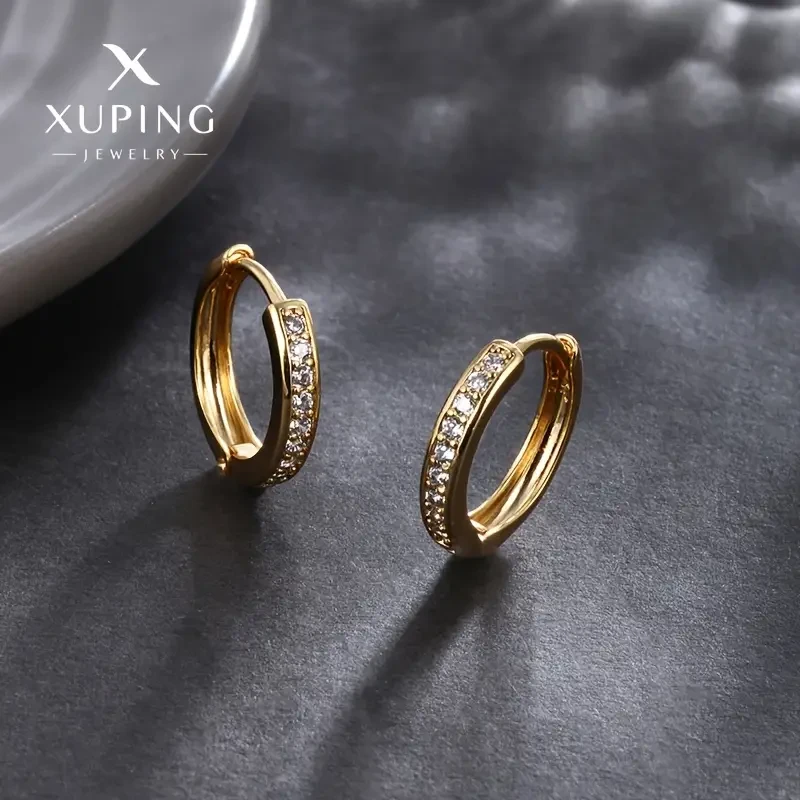Pair of XUPING JEWELRY Women's Elegant Golden