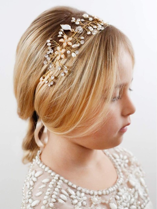 Bridal Headdress Crystal Pearl Hair Band