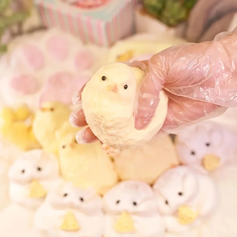 Yellow Chick Squishy Squeeze Toy - Soft Pinch Fidget Toy for Kids and Adults