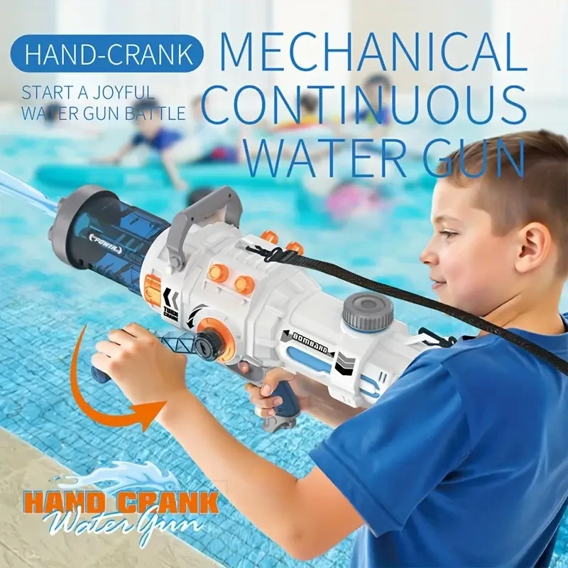 Extra Long Hand Crank Water Gun