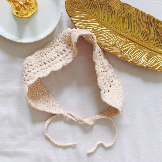 Women Woolen Yarn Handmade Hollow Headband Sports Headband