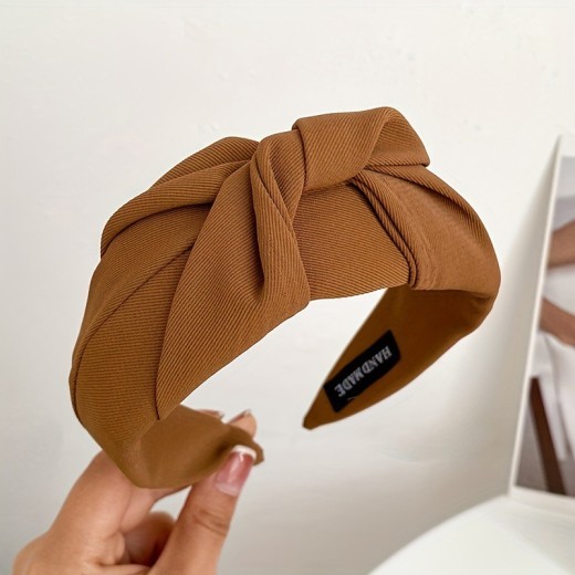 French Retro Fabric Crossed Headband