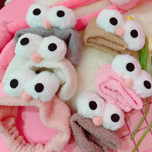 Soft sheep lamb big eyes wash face hair band