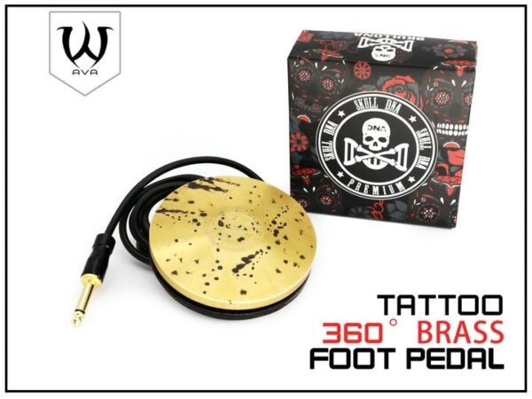 AVA Old School Brass Tattoo Foot Pedal 360
