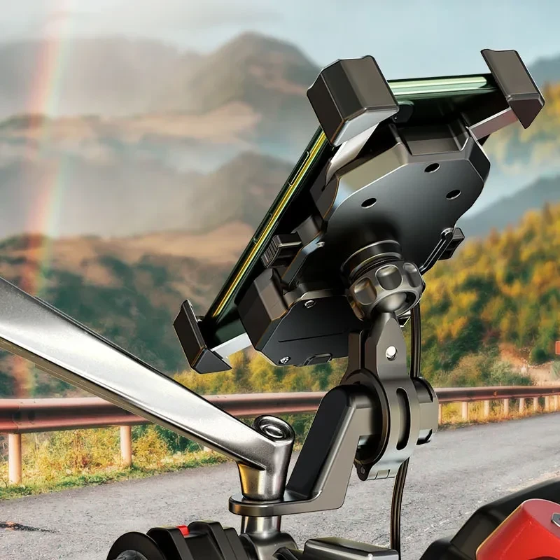 Motorcycle 15W Wireless Charging Mobile Phone Holder