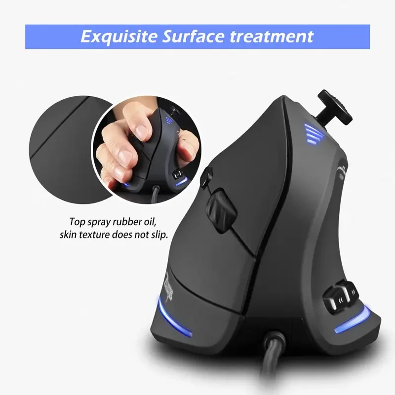 JOMAA C18 Wired Gaming Mouse with Vertical Rocker,