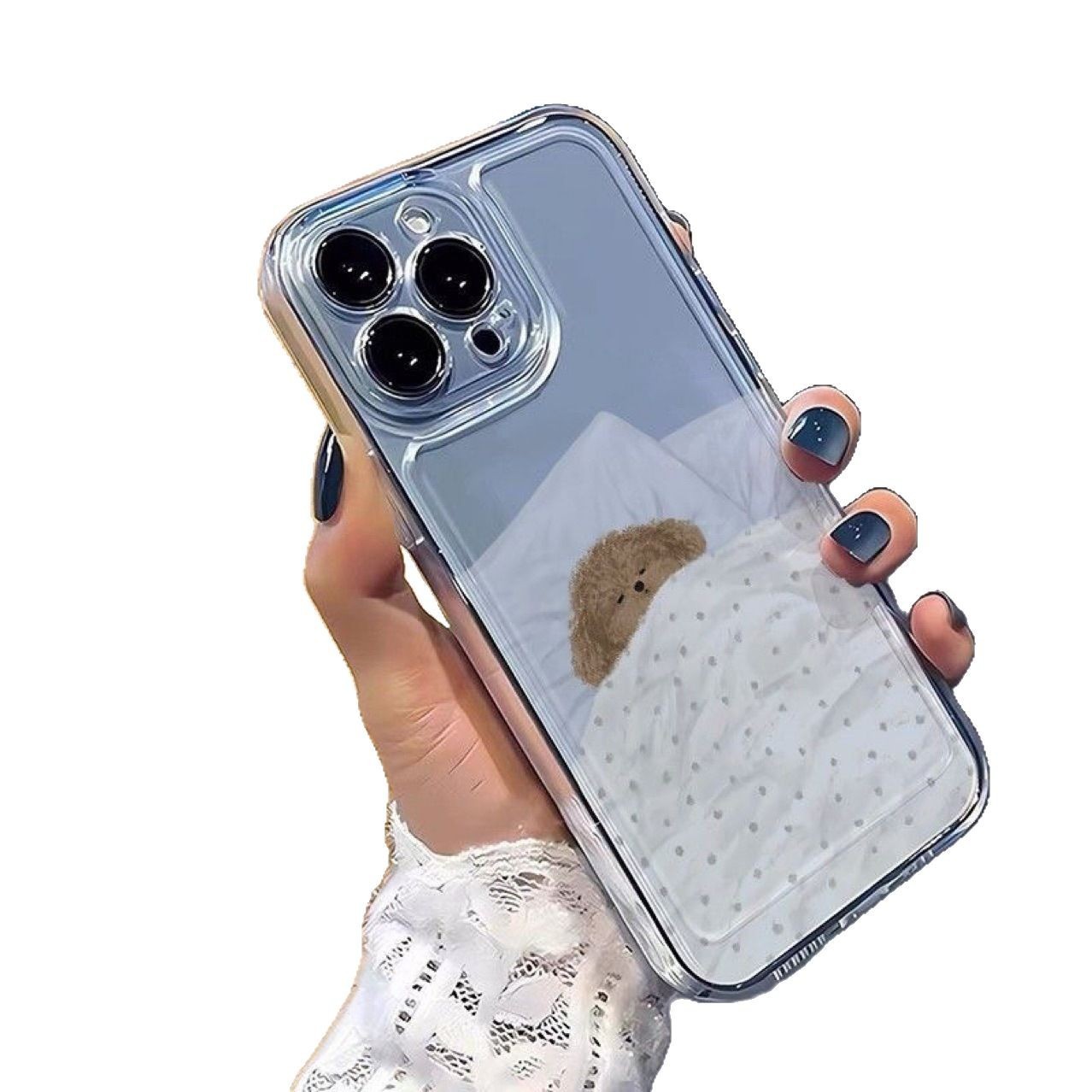 Cat Puppy Pattern For Lovers Transparent Phone Case